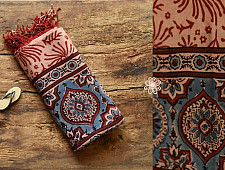 Grishma . ग्रीष्‍म | Handwoven Cotton - Ajrakh Block Printed Dupatta