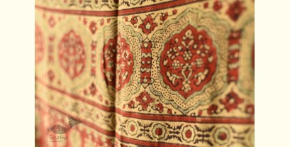 Ajrakh Printed Mulberry Silk Stole - E