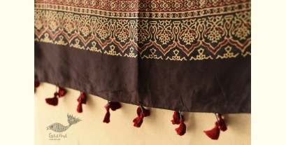 Ajrakh Printed Mulberry Silk Stole - I