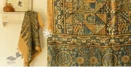Ajrakh Printed Mulberry Silk Stole - A