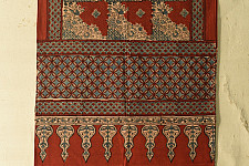 Amoha . अमोहा | Ajrakh Block Printed Cotton Red Stole