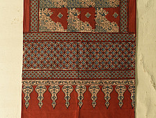 Amoha . अमोहा | Ajrakh Block Printed Cotton Red Stole