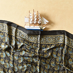 Anagi | Natural Dyed Ajrakh - Modal Silk Stole - Fish Motif