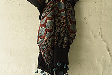 Sakhi . सखी ⁂ Ajrakh Block Printed Pure Cotton Dupatta - 06