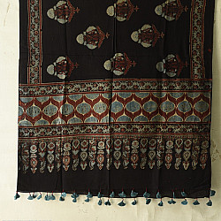 Sakhi . सखी ⁂ Ajrakh Block Printed Pure Cotton Dupatta - 06