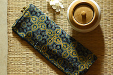 Shruti | Ajrakh Block Prints - Modal Silk Saree