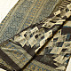 Online Ajrakh Block Print - Mul Mul Cotton Dark Brown Saree