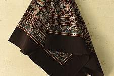Neelanjana . नीलांजना ~ Square Ajrakh - Black Scarf