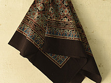 Neelanjana . नीलांजना ~ Square Ajrakh - Black Scarf