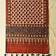 shop Ajrakh Printed - Flower Motif Cotton Stole