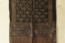 Anagi | Natural Dyed Ajrakh Block Printed - Modal Silk Stole