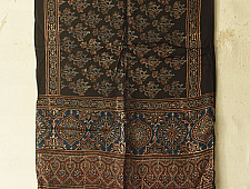 Anagi | Natural Dyed Ajrakh Block Printed - Modal Silk Stole