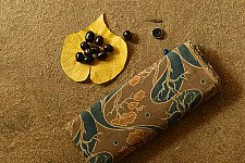 Charu . चारु | Ajrakh Mul Soft Cotton Saree - Tree Motif