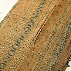 Charu . चारु | Ajrakh Mul Soft Cotton Saree - Tree Motif