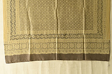 Ajrakh Mulberry Silk Dupatta | Natural dyed - Beige 