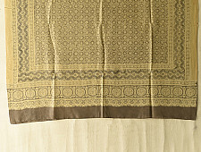 Ajrakh Mulberry Silk Dupatta | Natural dyed - Beige 