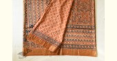 Natural Dyed Ajrakh Hand Prints Mulberry Silk Saree