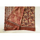 shop Mulberry Silk Saree ~ Ajrakh Block Prints