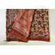 shop Ajrakh Ajrakh Mulberry Silk SareeAjrakh Mulberry Silk Saree - Flower Block Prints