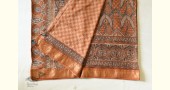 shop Natural Dyed Mulberry Silk Saree With Ajrakh Block Prints
