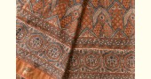 Natural Dyed Mulberry Silk Saree With Ajrakh Block Prints