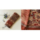 shop Ajrakh Ajrakh Mulberry Silk SareeAjrakh Mulberry Silk Saree - Flower Block Prints