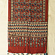 Shop Natural Dyed Ajrakh Prints - Modal Silk Stole ~ Red