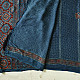 Shop modal silk ajrakh Saree - Blue Doted
