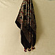 shop Ajrakh Block Printed - Square Modal Silk Scarf - Black