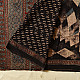 Online Ajrakh Printed Mul Cotton Black Saree