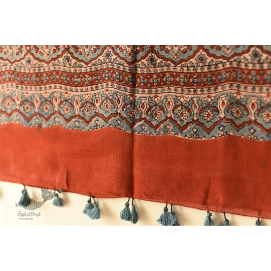 shop Mulmul Soft Cotton Ajrakh Stole