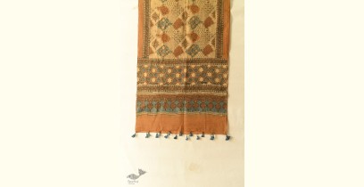Amoha . अमोहा | Ajrakh Block Prints - Mulmul Soft Cotton Stole - Brown