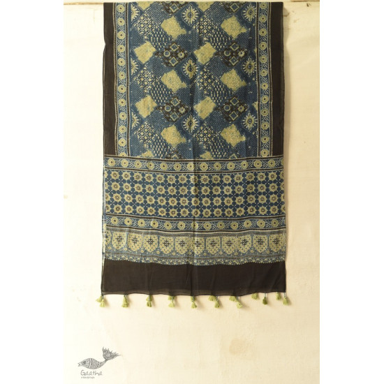 shop blue ajrkah mul mul cotton stole