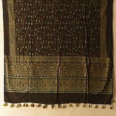Sakhi . सखी ⁂ Ajrakh Block Printed Pure Cotton Dupatta - 27