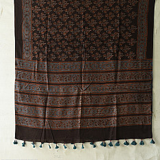 Sakhi . सखी ⁂ Ajrakh Block Printed Pure Cotton Dupatta - 09