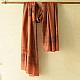 buy Ajrakh Mulberry Silk Dupatta - Natural dyed - Brown