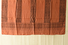 Ajrakh Mulberry Silk Dupatta | Natural dyed - Brown
