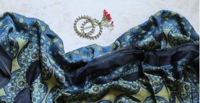 पार्वती ❋ Ajrakh Modal Silk Saree ❋ 15