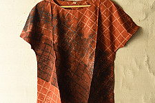 Natural Dyed ~ Ajrakh Printed Cotton Top