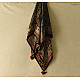 shop Ajrakh Black Square Modal Silk Scarf