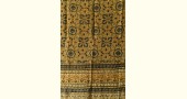 shop Mul Cotton / Soft Cotton Dupatta - Ajrakh Printed - Mustard Yellow