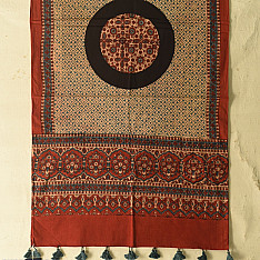 Amoha . अमोहा | Ajrakh Hand Block Printed Cotton Stole