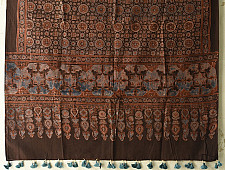 Sakhi . सखी ⁂ Ajrakh Block Printed Pure Cotton Dupatta - 11