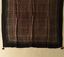 Neelanjana . नीलांजना ~  Square Modal Silk Scarf  ~ Ajrakh Printed
