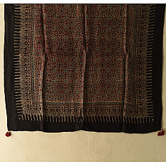 Neelanjana . नीलांजना ~  Square Modal Silk Scarf  ~ Ajrakh Printed