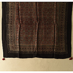 Neelanjana . नीलांजना ~  Square Modal Silk Scarf  ~ Ajrakh Printed