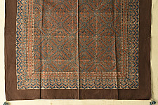 Neelanjana . नीलांजना ~ Hand Block Printed Ajrakh Cotton Square Scarf