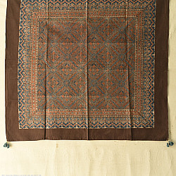 Neelanjana . नीलांजना ~ Hand Block Printed Ajrakh Cotton Square Scarf
