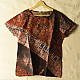 shop Ajrakh Cotton Top - Dark Brown
