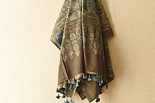 Sakhi . सखी ⁂ Ajrakh Block Printed Pure Cotton Dupatta (55)